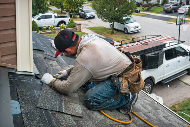 Professional Roofing technician working in Linwood, KS